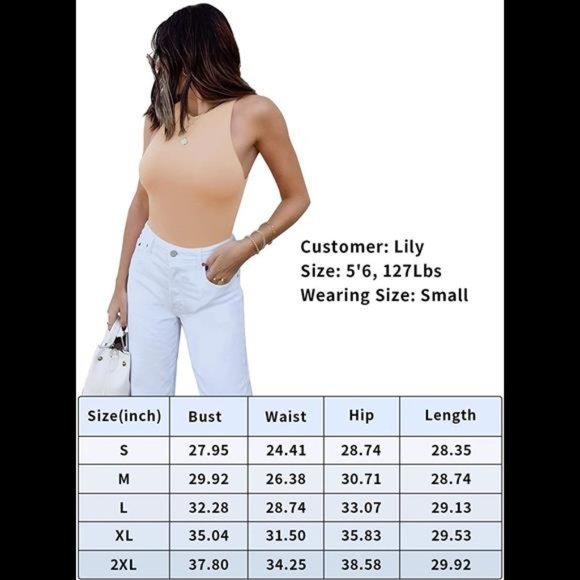 Women's Sexy Sleeveless Racer Back Halter Neck Bodysuit Tank Tops - Picture 3 of 4